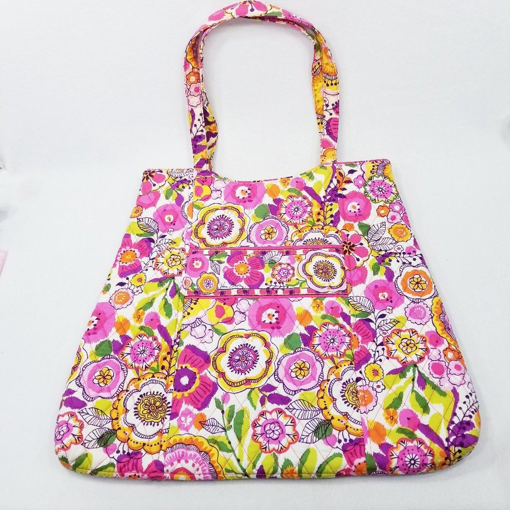 Large Vera Bradley Clementine Shoulder Bag w/Large Front Slip Pocket - VGC